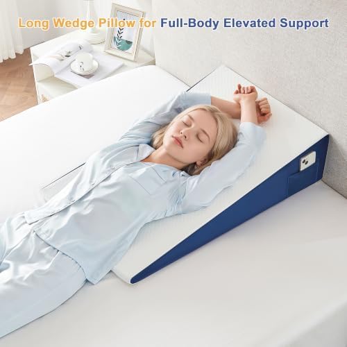 Yojoker 34" Extra-Long Wedge Pillow, Bed Incline Cushion - Image 6