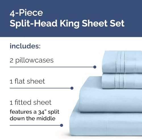 Flex Top Split Head King 4 Piece Sheet Set - Image 2