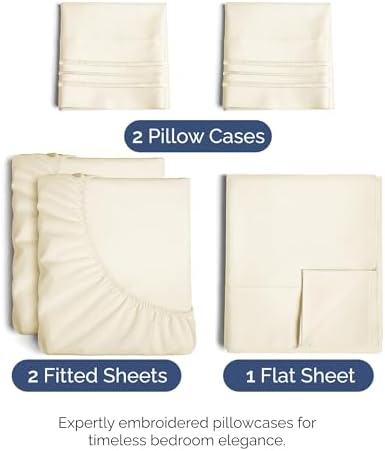 Split King Size 5 Piece Sheet Set - Image 2