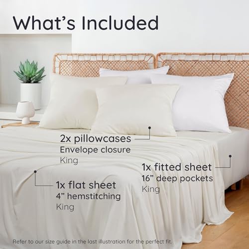 Bambaw 100% Viscose Derived from Bamboo Sheets King Size Set – 4pcs King Size - Image 2
