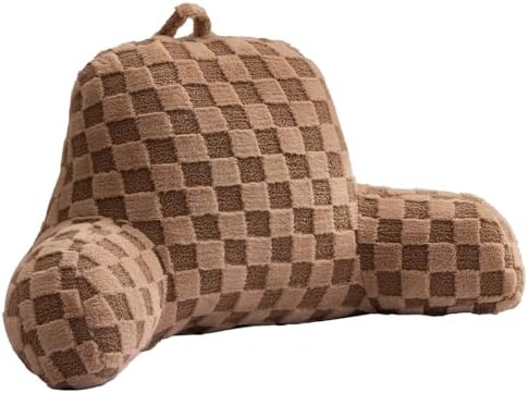 Aimuan Reading Pillow Checkered Bed Rest Wedge Backrest Checkerboard Pillow by AIMUAN