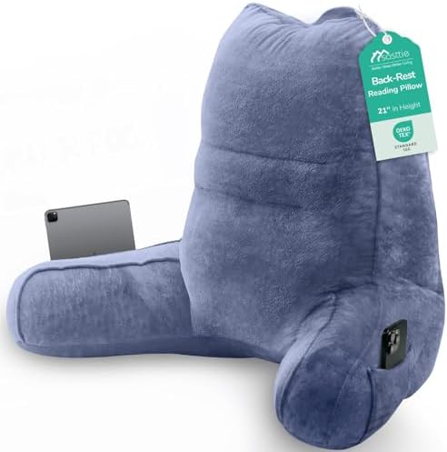 Sasttie Reading Pillow for Bed, Back Pillow for Sitting Up by SASTTIE