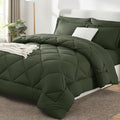 CozyLux King Comforter Set 102"x90" Dark Green by CozyLux