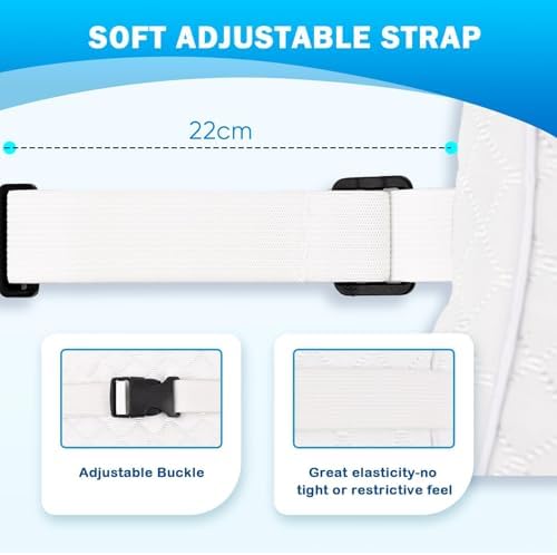 Knee Pillow with Soft Strap for Side Sleepers, Grid - Image 3
