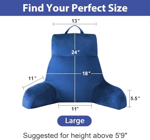IPYNBAP Back Pillow for Bed Sitting up, Reading Pillow, 24 Inch - Image 2