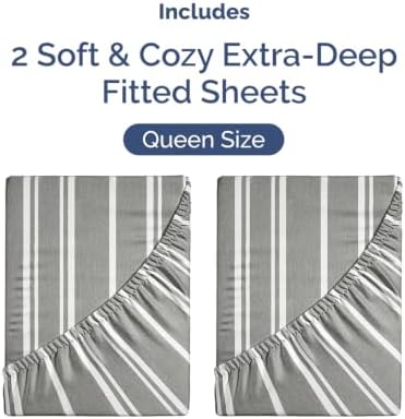 CGK Linens 2 Pack Extra Deep Queen Fitted Sheets - Image 4