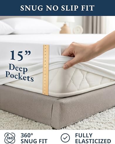Lane Linen Full Size Sheets 100% Organic Cotton 4pc Percale Cooling - Image 7