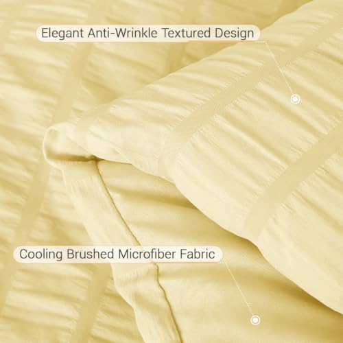 MUXHOMO 5 Pieces Twin XL Comforter Set, Seersucker Bed in a Bag Twin XL Size - Image 6