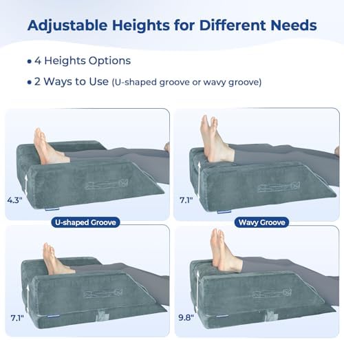 KingPavonini 4-Height Adjustable Leg Elevation Pillow, Double Leg - Image 5