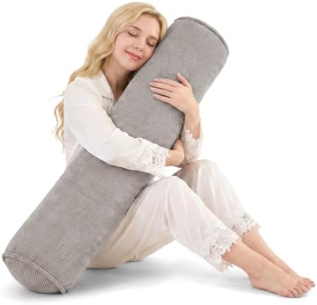 YZ HOME Corduroy Bolster Pillow, Long Pillow by YZHOME