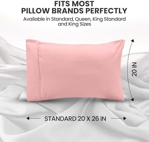 Pillow Cases Standard Size Set of 2, Ultra Soft Comfy Pillow Covers - Image 2