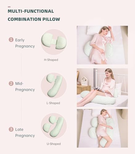 Oternal Pregnancy Pillow for Pregnant Women, Soft Pregnancy Body Pillow - Image 2