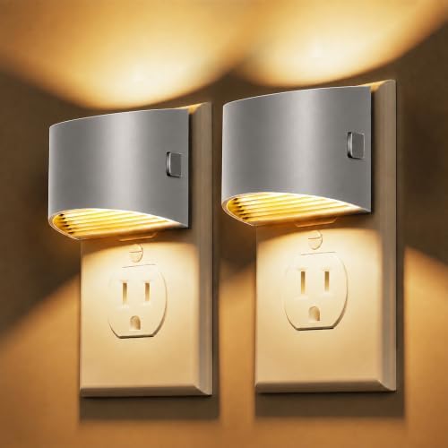 L LOHAS LED Night Lights Plug into Wall, Dimmable Night Light 2 Pack by LLOHASLED