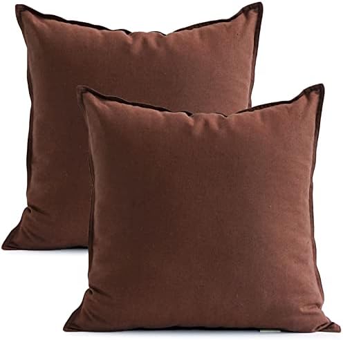 Jeanerlor 18"x18" Solid Cotton Linen Decoration Throw Pillow Case - Image 4