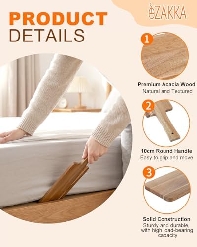 Wood Bed Tucker Tool for Changing Sheets, Easy Lever-Action Bed Maker - Image 2