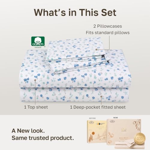 California Design Den Soft 100% Cotton Sateen Full Size Weave Sheets - Image 3