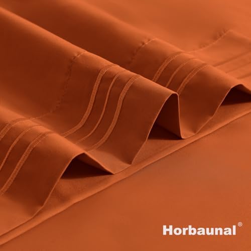 Horbaunal Microfiber Body Pillow Covers, Burnt Orange, 2 Pack - Image 7