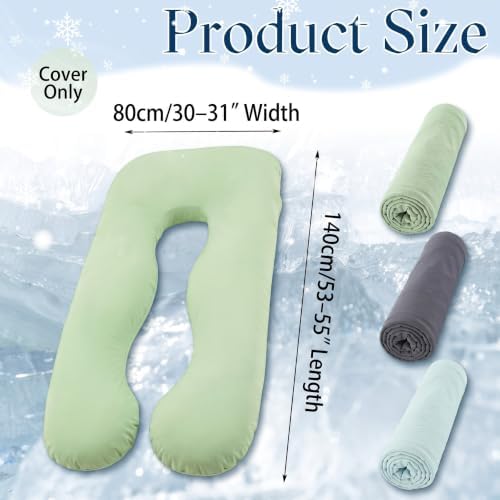 Hahafelt 3 Pcs U-Shaped Pregnancy Pillow Cover - Image 2