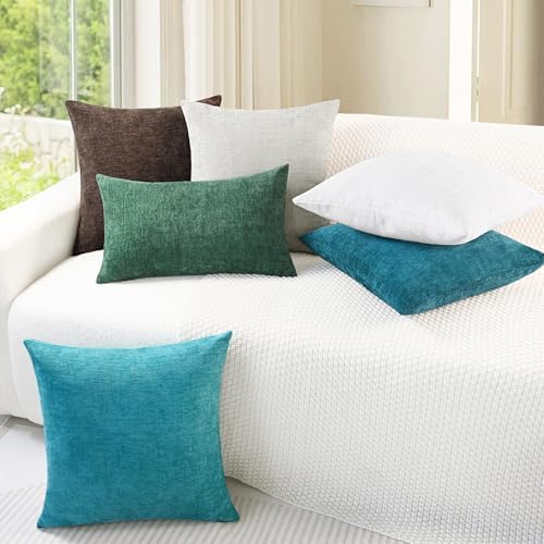CaliTime Decorative Couch Throw Pillow Covers 20 X 20 Inches True White - Image 4