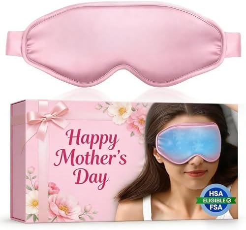 Cooling Eye Mask for Puffy Eyes, Reusable Gel Ice Pack Cold Compress for by NEWLA