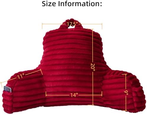 Large Reading Pillow for Adults, Back Support Pillow for Sitting Up in Bed - Image 2