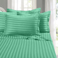 Elegant Comfort 6-Piece Damask Stripe Sheet Set, Paradise Teal by ELEGANTCOMFORT