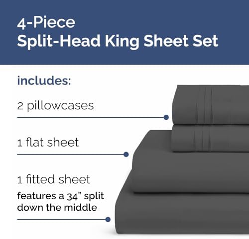 Flex Top Split Head King 4 Piece Sheet Set - Image 3