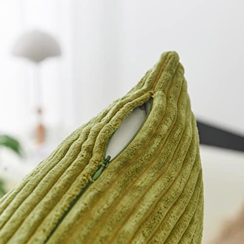Home Brilliant Summer Pillow Covers Corduroy 16x16 Throw Pillows - Image 4