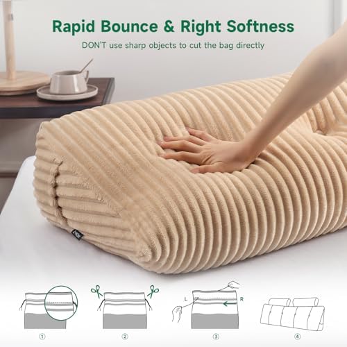 Z-hom Headboard Pillow, Wedge Backrest Cushion, Queen Size, ONE Roll Pillow - Image 2