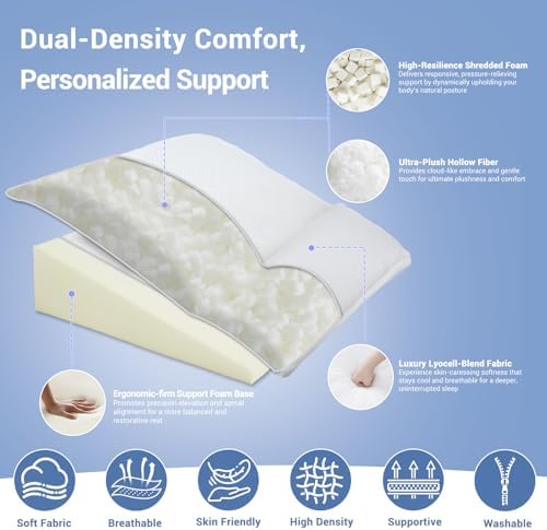 3PCS Bed Wedge Pillow Set for Sleeping - Image 4