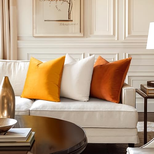 MIULEE Velvet Throw Pillow Covers 20x20 Inch Pack of 2 Pure White - Image 2