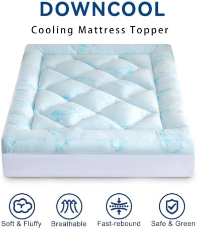 DOWNCOOL 5 Inch Cooling King Mattress Topper, Bamboo Viscose Air Layer | Ultra - Image 2