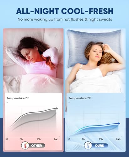 LUXEAR Cooling Pillow Cases for Hot Sleepers, Queen Size - Image 3