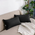 Jeanerlor Natural Cotton Linen Green Decorative 12"x20" Throw Pillow Case by Jeanerlor
