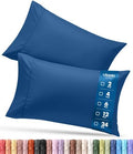 Pillow Cases Queen Set of 2, Ultra Soft Comfy Pillow Covers, Dusk Blue by UTOPIABEDDING
