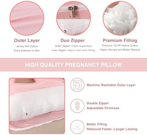 ALLOPERA Pregnancy Pillow, Full Body 57 Inch Maternity Pillow - Image 3