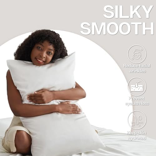 MR&HM Satin Pillowcase 2 Pack, King Size 20"x40" - Image 3