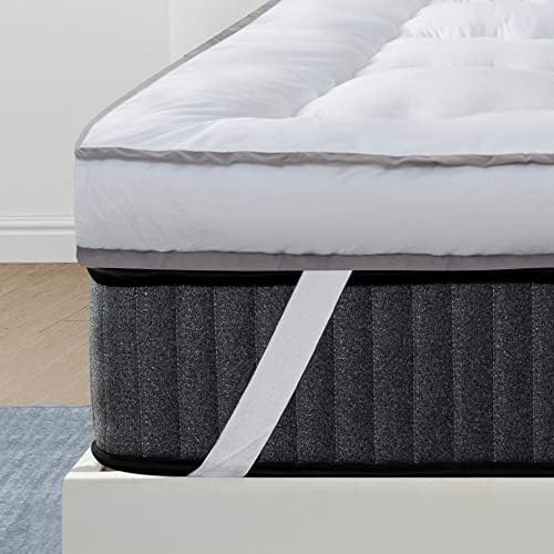 QUEEN ROSE Mattress Topper King, Extra Thick Mattress Pad Cover by QUEENROSE