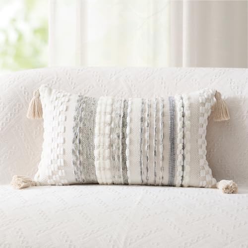 Kevin Textile Boho Tufted 12x24 Inch Lumbar Pillow Cover 1 Pack - Image 5