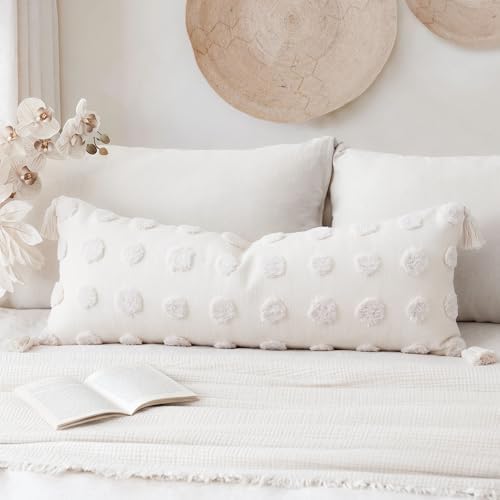 PANOD Decorative Long Lumbar Pillow Cover 16x36 Boho, Super Soft Chenille Extra by PANOD