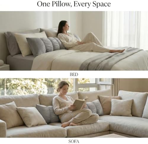 Pat. Pend. Full Body Pillow for Adults, 59 Inch, Zinc Gray - Image 4