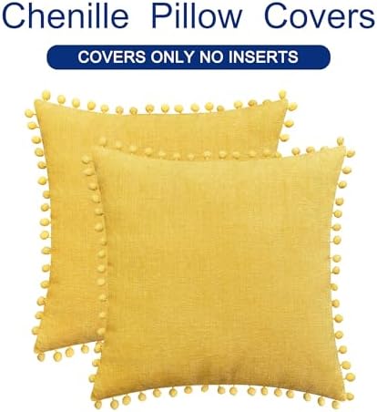 CaliTime Decorative Throw Pillow Covers 20 X 20 Inches Mustard Yellow - Image 6