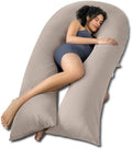 QUEEN ROSE 65 Inch Cooling U Shaped Pregnancy Pillow, Maternity Body Pillow by QUEENROSE
