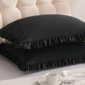 Ruffled King Pillow Shams, 2 Pack, 20x36 Inches by Aerlomi