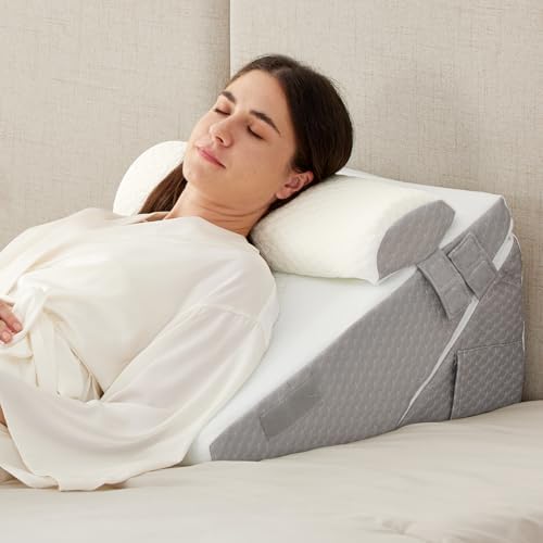 Ruqmuis Wedge Pillow Set for After Surgery, Incline Pillow Wedge for Headboard by Ruqmuis