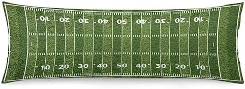 Football Field Body Pillow Cover Sports American Sports Green Lawn, Sport Theme by DAOPUDA