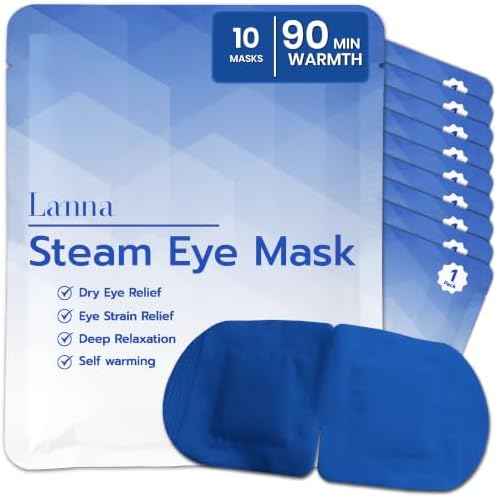 LANNA Heated Steam Eye Mask, Disposable 120 Minutes by steameyemask