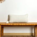 JoraLion 14x26 inch Boucle Lumbar Pillow Cover, Cream Woven Texture Neutral by JoraLion