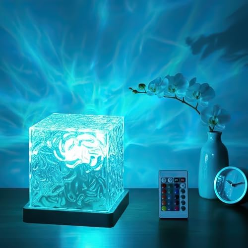 2026 New Ocean Wave Projector Light, 16 Color Touch & Remote Ocean Lamp, 3D Water Ripple LED Night Light, Romantic Ambient Lighting for Bedroom, Kids Room, Meditation, Relaxation, Home Decor by Mavsigak