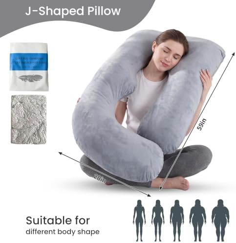 Jcickt Pregnancy Pillow for Sleeping, 59 inch Maternity Pillow - Image 6